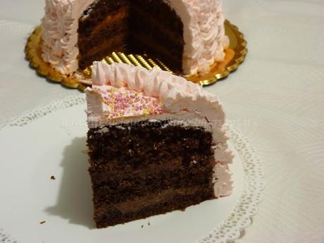 Torta al cacao con crema al burro meringata