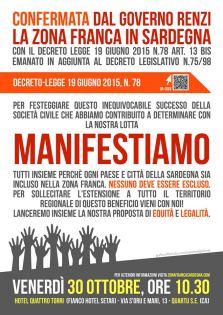 Zone franche, manifestazione il 30 ottobre