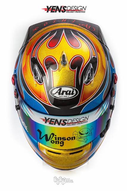 Arai GP-6 RC W.Wong 2015 by Yen's Design Helmet Painting