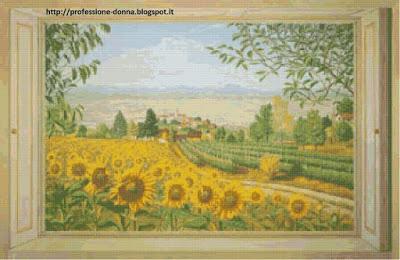 Schema a punto croce: Paesaggio_156