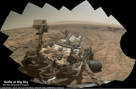 Curiosity: un #selfie dopo il foro su Big Sky