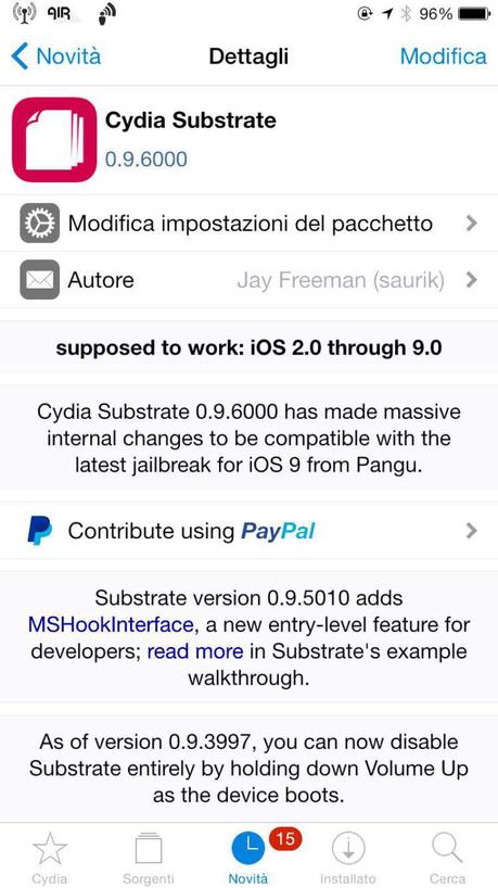 Jailbreak iOS 9.x.x – Saurik aggiorna il Cydia Substrate e il Cydia Installer [Vers. 0.9.6000, Vers. 1.1.24]