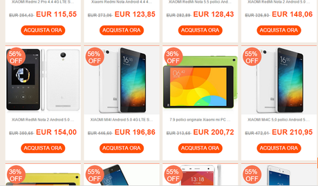 Centinaia di prodotti Xiaomi in offerta fino al 27 ottobre: Xiaomi RedMi Note 2 a 158 euro ecc.