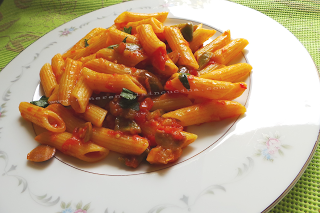 Penne saporite alle verdure.