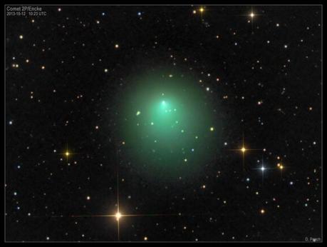 La cometa 2P/Encke come vista nel 2013 da Damian Peach con un telescopio da 20″. Crediti: D. Peach