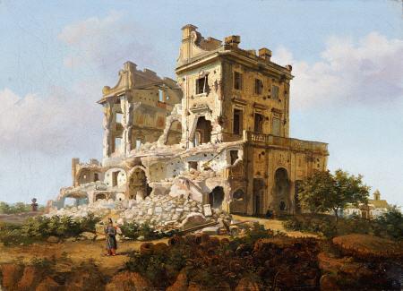 Villa Del Vascello, Al Gianicolo, Roma. French School, Late 19th Century. Oil On Canvas.