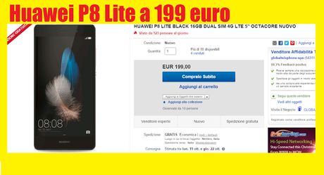 [OFFERTA] Huawei P8 LITE Dual Sim a soli 199 euro (spedizione gratuita)