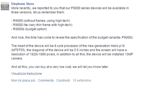Elephone P9000 - Caratteristiche, foto e prezzo ufficiale del primo smartphone deca-core al mondo