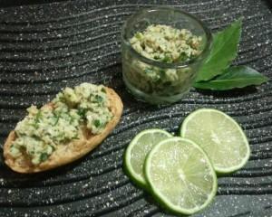 Crostini ai funghi aromatizzati al lime