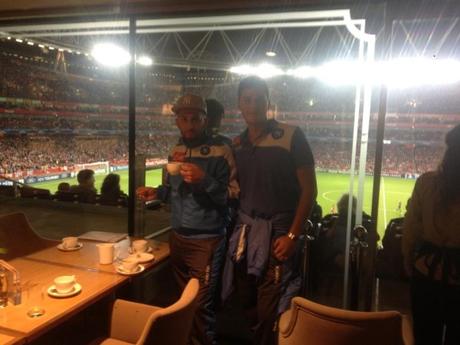 Nell'Executive box dell'Emirates Stadium