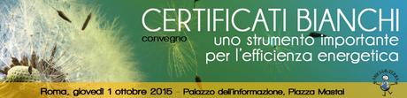 Certificati Bianchi: Convegno degli Amici della Terra - Roma 1 ottobre 2015