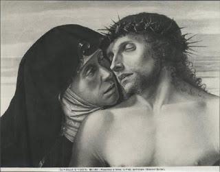 Schema a punto croce: La Pietà di Giovanni Bellini (particolare)