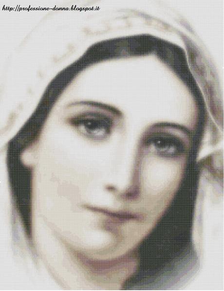 Schema a punto croce: Volto di Maria_1