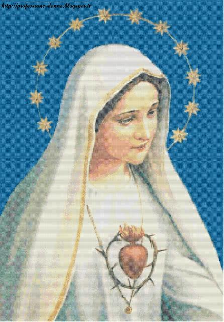 Schema a punto croce: Sacro Cuore di Maria_5