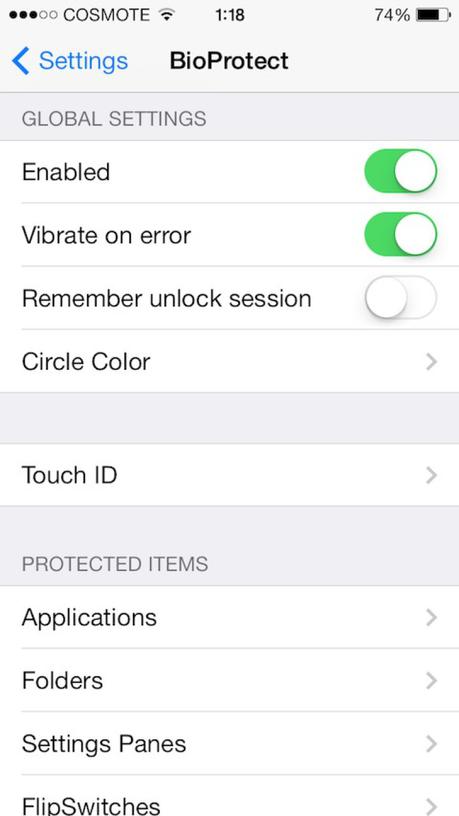 Tweak Cydia (iOS 9.X.X) – BioProtect si aggiorna, ora anche per iOS 9.x.x [Aggiornato Vers. 1.8-1]