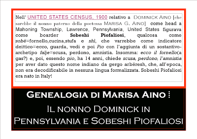 Marisa Aino  ⁞ Il nonno Dominick in Pennsylvania e Sobeshi Piofaliosi