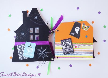 Tuto: Mini album Casa stregata di Halloween - Haunted house mini album