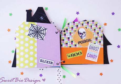 Tuto: Mini album Casa stregata di Halloween - Haunted house mini album