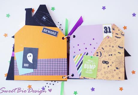 Tuto: Mini album Casa stregata di Halloween - Haunted house mini album