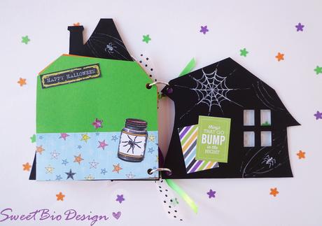 Tuto: Mini album Casa stregata di Halloween - Haunted house mini album