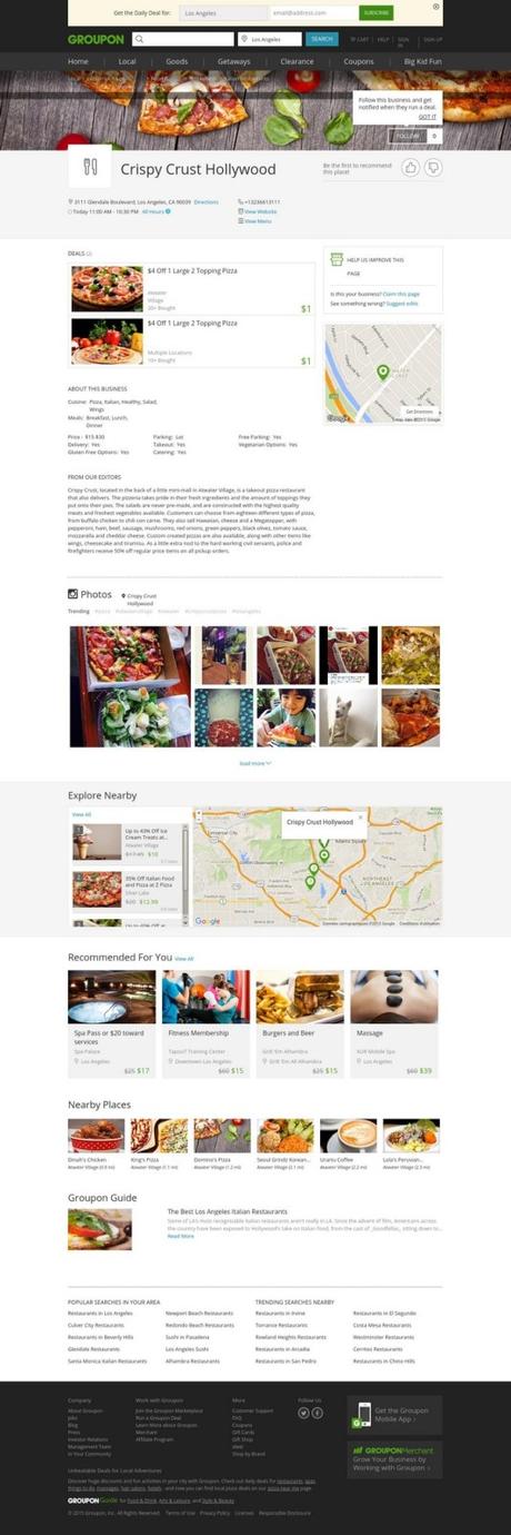 Groupon Page – Discover Local Restaurant