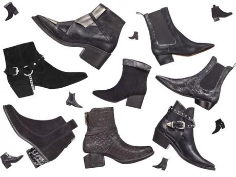 Stivaletti neri tacco bassi Autunno Inverno 2015/2016