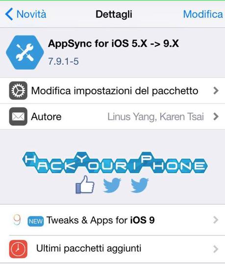 Tweak Cydia (iOS 9.x.x) – Il nuovo AppSync (5.x - alt=