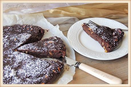 Torta di pane e cacao col Bimby e senza