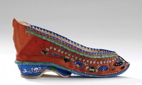 A 19th-century ‘Lotus’ shoe. Footbinding left women’s feet 8cm (3 in) long. V&A Museum