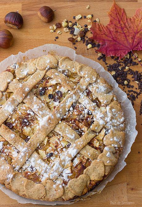 crostata con mele e uvetta