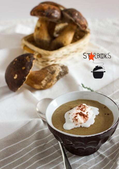 Zuppa cremosa di porcini e cacao per Starbooks