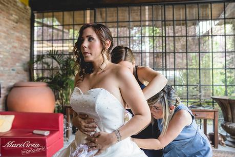 Bride getting ready