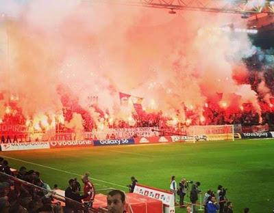 (VIDEO)Gate 7 Pyroshow Olympiakos-AEK 17.10.2015