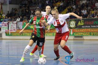 Duello Bisognin (Ternana Futsal femminile) e Mazzaro (Kick Off)