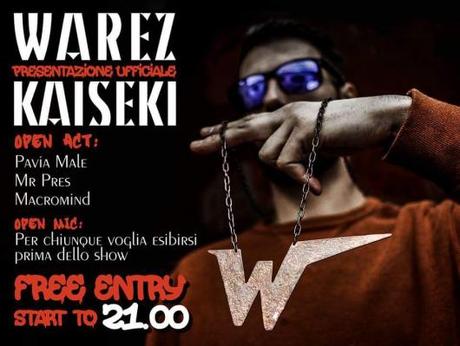 Il rapper Warez presenta dal vivo  Kaiseki  nella sua citta'