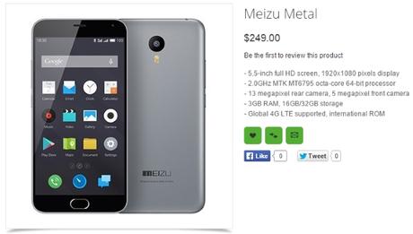 Un nuovo smartphone Meizu appare in rete a 249 dollari