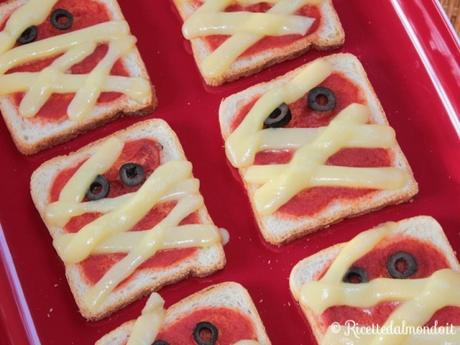 Pizzette mummia veloci per Halloween