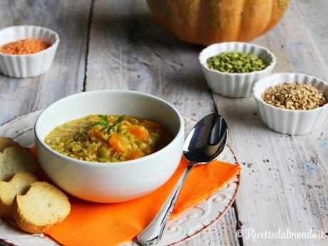 Minestra di zucca e farro