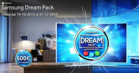 Promozione Samsung Dream Pack Promozione Samsung Dream Pack: Netflix in regalo anche con una nuova smart TV SAMSUNG Italia