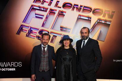 Panos Koronis, Athina Rachel Tsangari e Giorgos Pyrpassopoulos - Photo: Eamonn M. McCormack © 2015 Getty Images