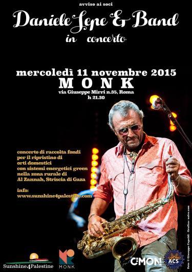 Daniele Sepe & Band per Sunshine4Palestine, 11 Novembre 2015, Monk, Roma