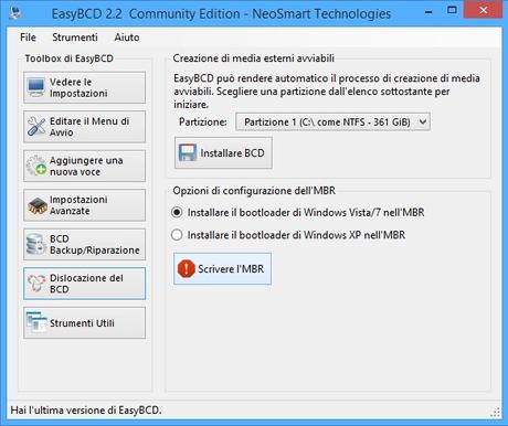 Download EasyBCD 2.3 per Windows 7/8/10