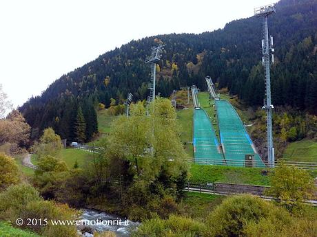Le piste da salto con gli sci a Predazzo, in Val di Fiemme (Trento).