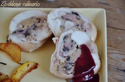 Rotolo di coniglio con radicchio e salsiccia