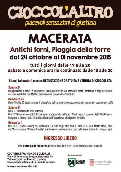 Cioccol’altro: a Macerata 2 week end all’insegna della cioccolata