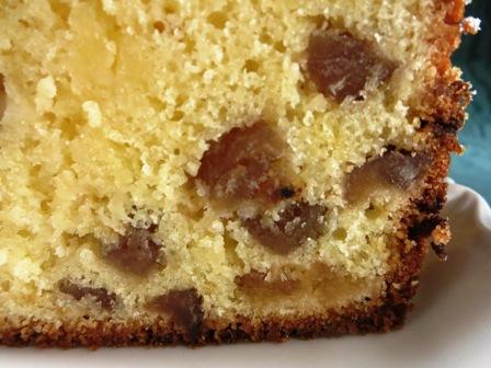 Plum cake ai marron galcèes e cioccolato bianco