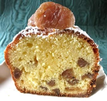 Plum cake ai marron galcèes e cioccolato bianco