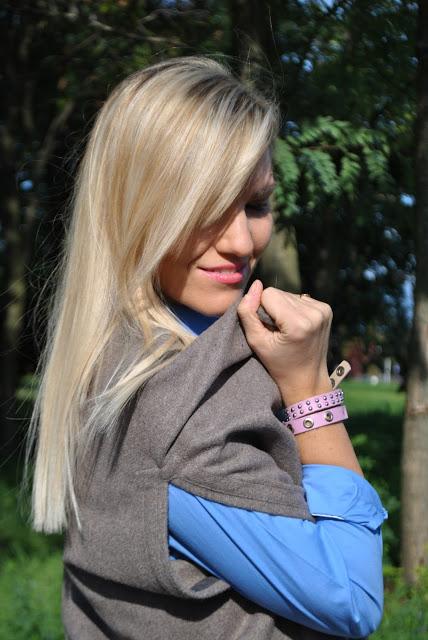 bracciale in cuoio rosa con borchie mariafelicia magno fashion blogger colorblock by felym fashion blog italiani fashion blogger italiane blogger italiane di moda ragazze bionde blonde hair blonde girls blondie blue eyes occhi azzurri fashion bloggers italy influencer italiane