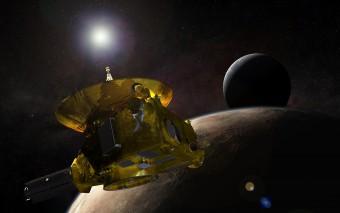 Il flyby di New Horizons su Plutone, nel rendering di un artista. Crediti: NASA.
