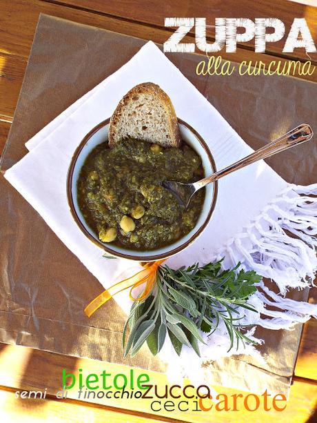 Zuppa alla curcuma e i tesori del...freezer!